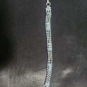 Vintage Light Blue Crystal Tennis Bracelet - Women Jewelry